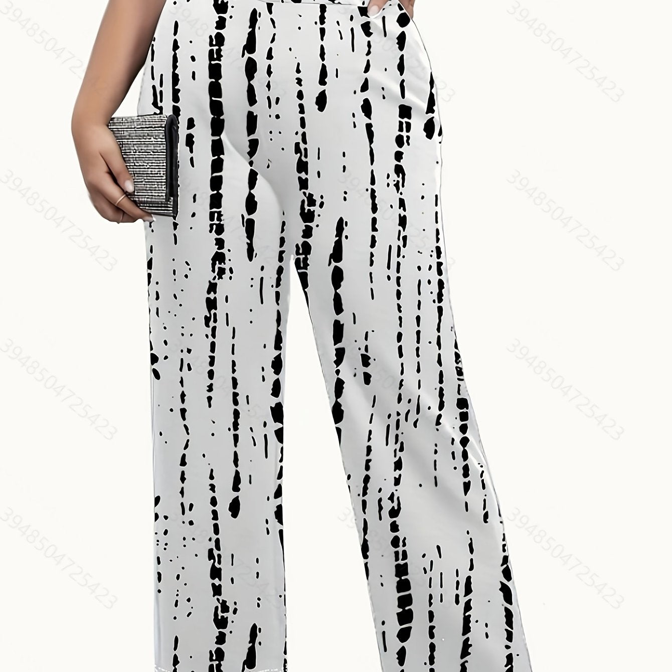  Tie Dye Wide Leg High Rise Trousers