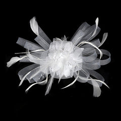Feather Mesh Fascinator Wedding Cocktail Headdress