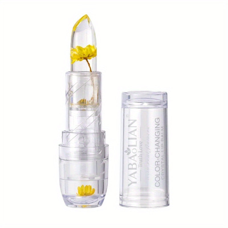 Crystal Flower Jelly Changing Lipstick Long Lasting Lip Care Moisturizer