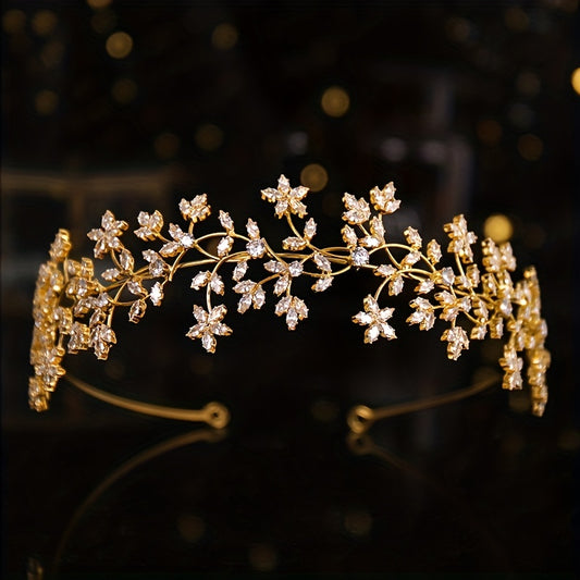 Zircon Bridal Crown Headband Crystal Hair Accessories