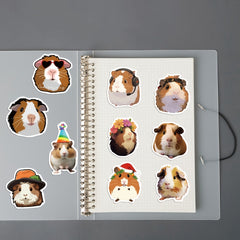 50pcs Cartoon Guinea Pig Stickers Waterproof Laptop Cup Phone Decoration