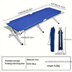 Portable Single Folding Bed for Office Nap and Camping - 1pc