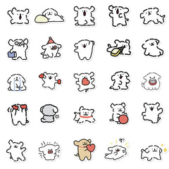 100pcs Puppy Dog Stickers Laptop Skateboard Phone Cute Animal Decals