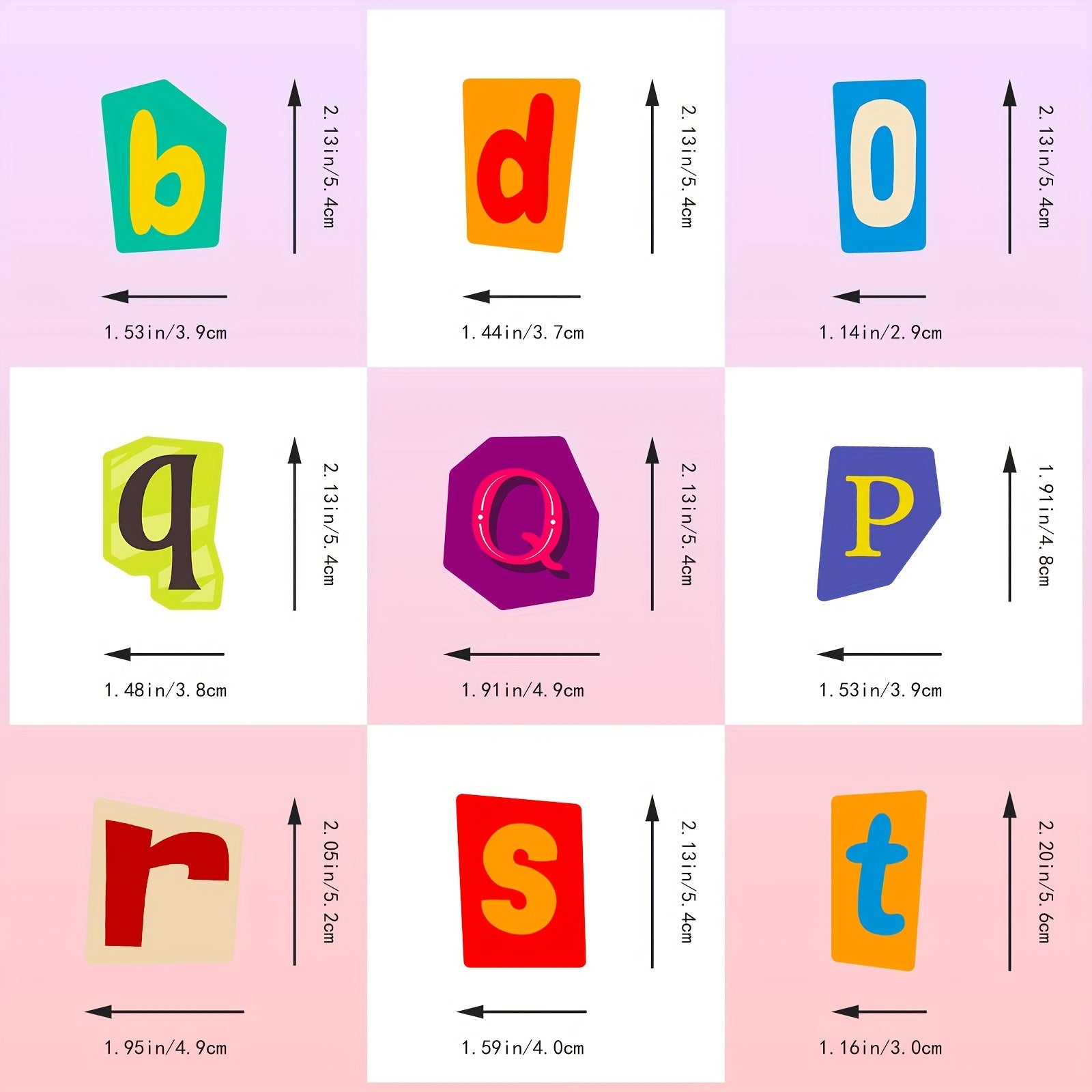 50pcs Cartoon English Letter Early Education Graffiti Stickers