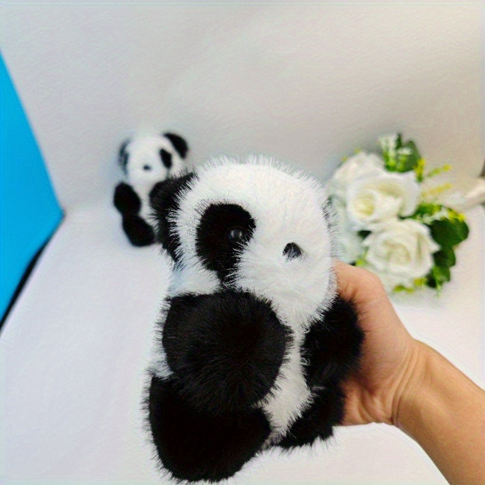 2pcs Soft Panda Plush Keychains Fans Collectible Gift