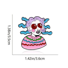 Cartoon Blindfolded Boy Halloween Brooch