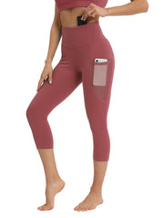 Women's Solid Sports Leggings High Waist Tummy Control for Running Yoga