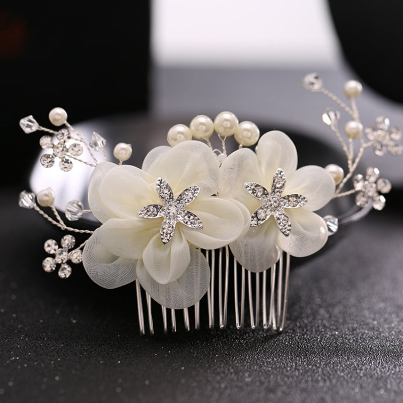 Flower Rhinestone Hair Comb Headband Bride Wedding Jewelry