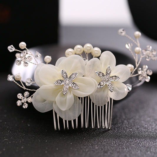 Flower Rhinestone Hair Comb Headband Bride Wedding Jewelry
