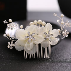 Flower Rhinestone Hair Comb Headband Bride Wedding Jewelry