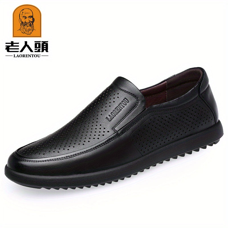 Men's Leather Slip On Shoes for Daily Walking