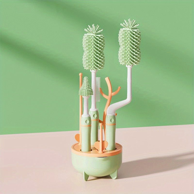 360&deg; Portable Baby Bottle Cleaning Brush Set