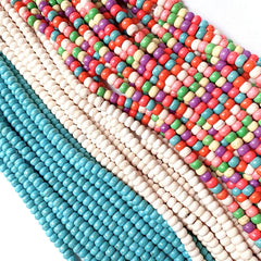 94pcs 4-6mm Turquoise Stone Spacer Beads DIY Necklace Making