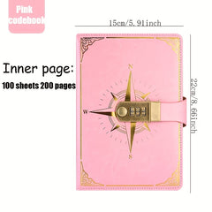 A5 Password Lock Notebook Student Notepad Thickened Shorthand