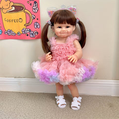 Pink Princess Reborn Doll Realistic Silicone Vinyl Flexible & Bathable