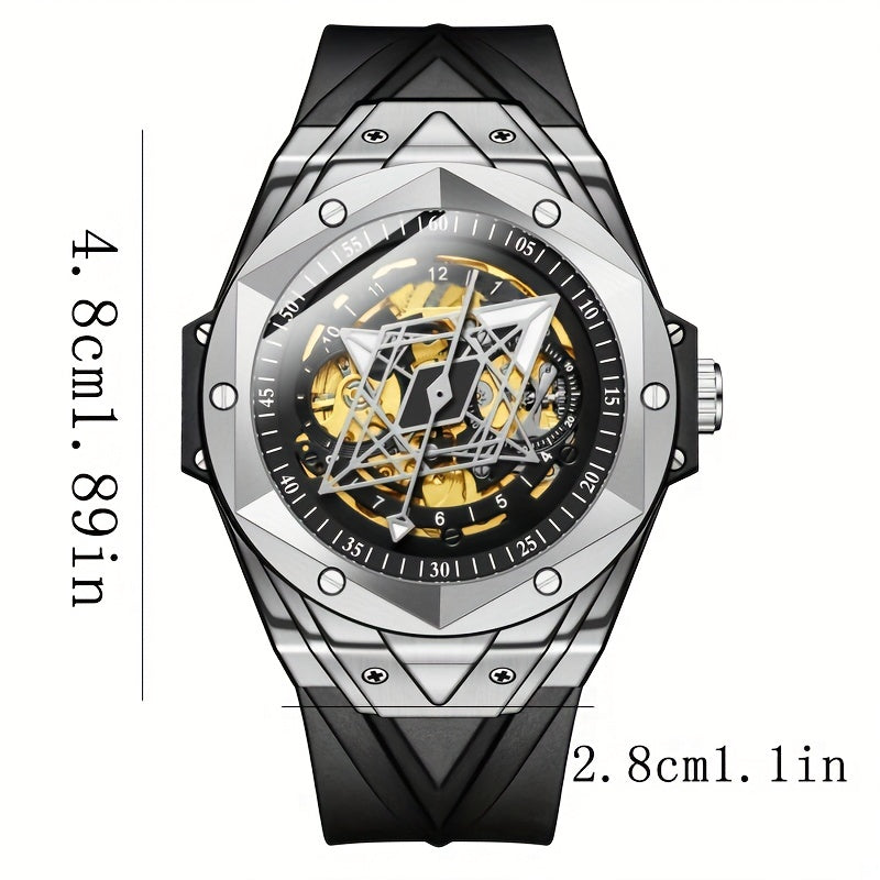 Automatic Mechanical Men's Sports Watch Luminous Hollow