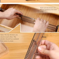 2pcs Drawer Storage Partition Board for Underwear and Socks