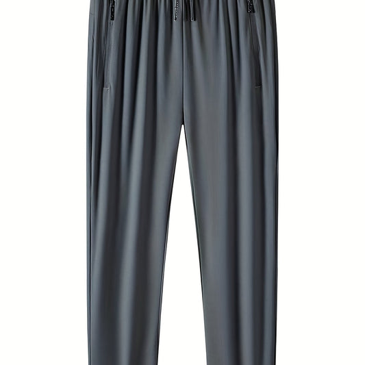 Men's Zipper Pockets Joggers Casual Stretch Sweatpants