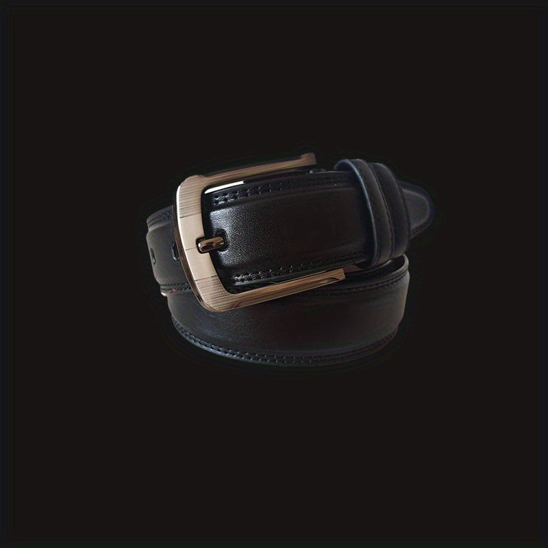 Classic Leather Formal Belt Single Pointed Buckle for Jeans Pants