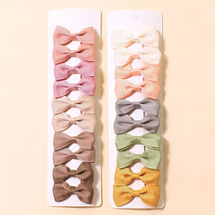 10 Pcs Grosgrain Ribbon Hair Bows Clips Colorful Hair Accessories