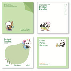 4 Pack Panda Pattern Sticky Notes 16 Unique Designs 80 Sheets