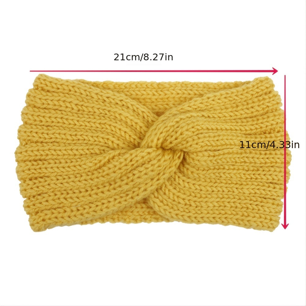 Winter Knit Headband Ear Warmer Stretch Sports Yoga Hairband