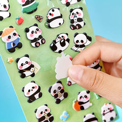 Cute 3D Panda Bubble Stickers Self Adhesive Decals for DIY Phone