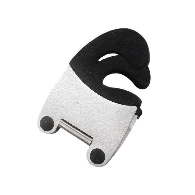 Stainless Steel Pot Spoon Holder with Silicone Grip