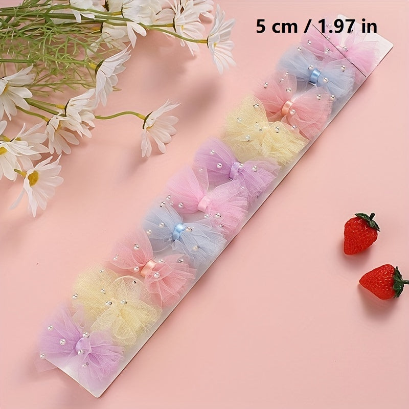 10pcs Sweet Bow Butterfly Hair Clips Princess Hair Accessories