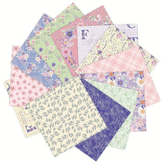 12pcs Floral Geometric Scrapbooking Paper DIY Background Craft M