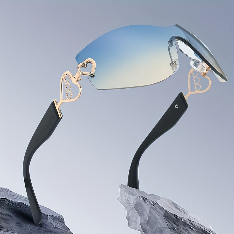 Y2K Heart Hinge Sunglasses Gradient Lens UV400