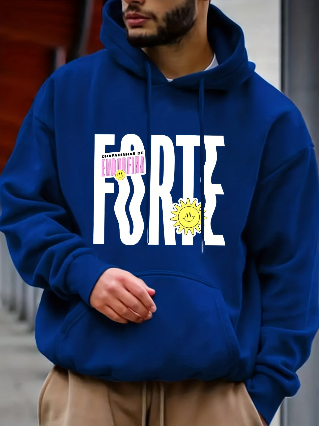 Letter Print Hoodie Hoodies For Men Men's Casual Graphic Pullover Hooded Sweatsh