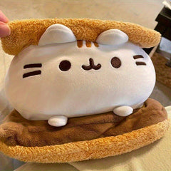 Realistic Cookie Cat Plush Toy with Hoodie