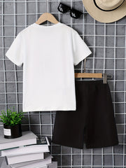 Boys Coconut Trees Casual Outfit T-shirt & Shorts Summer Set