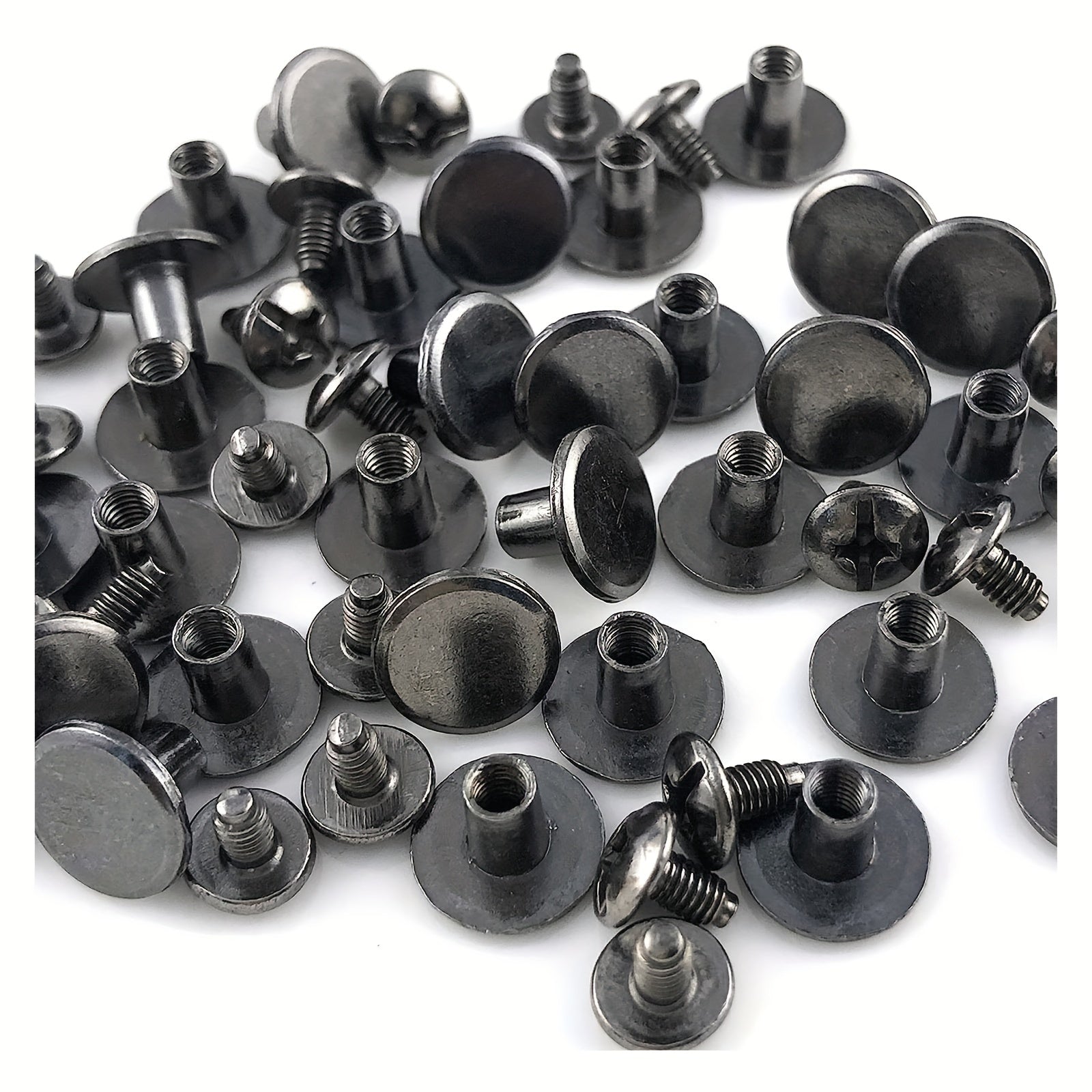 100 Sets Mixed Colors Round Flat Head Chicago Screws For Leather