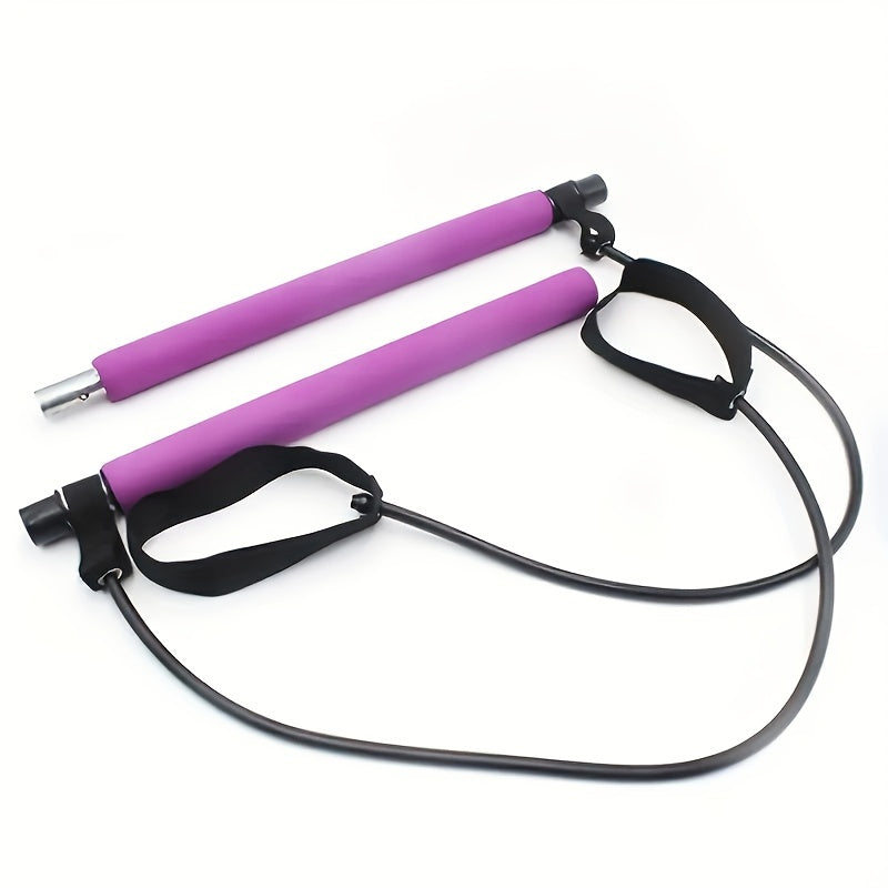 Pilates Fitness Stick with Tension Rope - Home Yoga Equipment