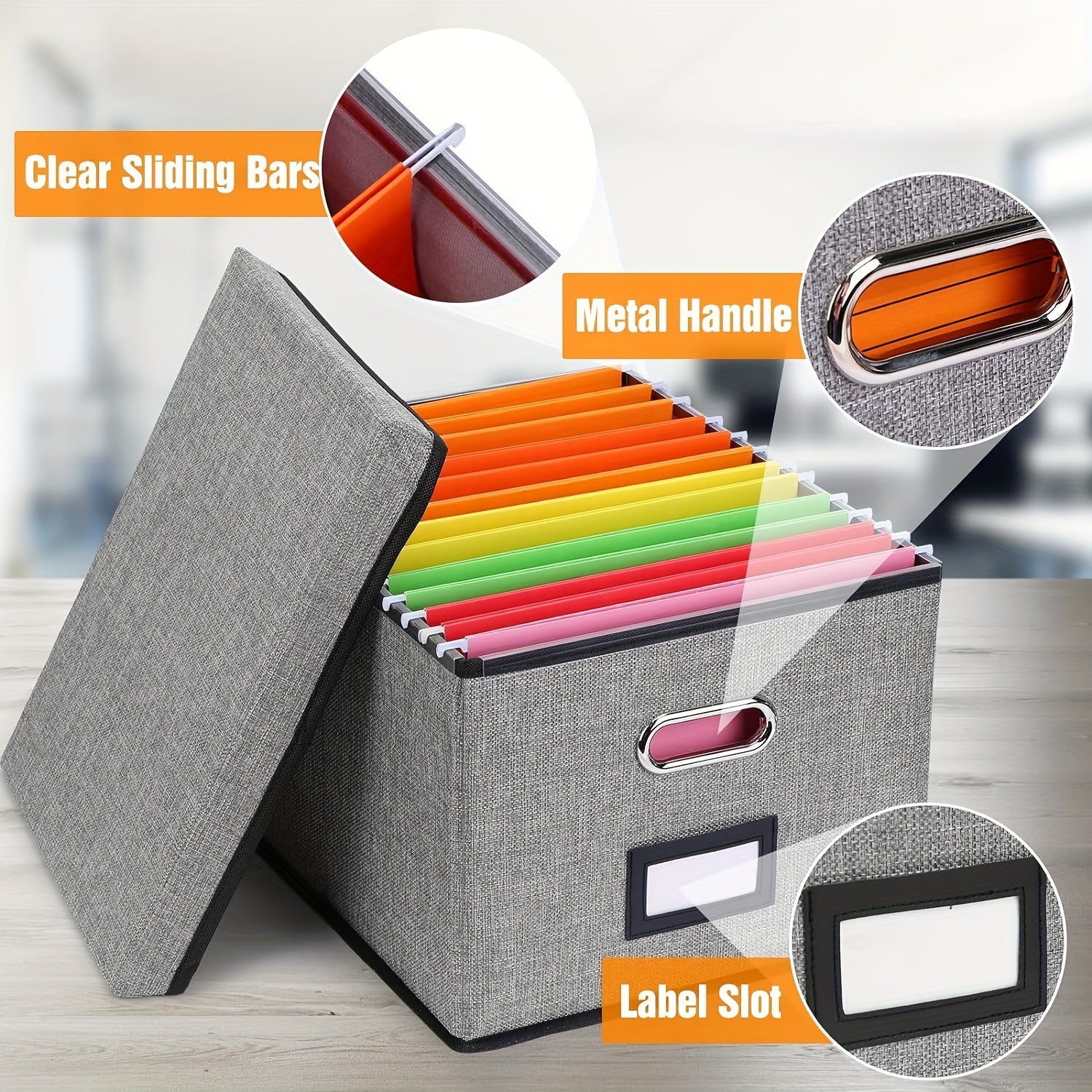 File Organizer Box File Filing Box File Folder Storage Hanging File