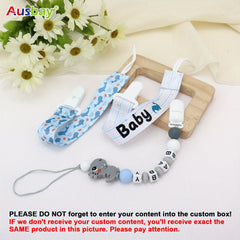 Customized Baby Dummy Clip - Personalized Baby Pacifier Leash