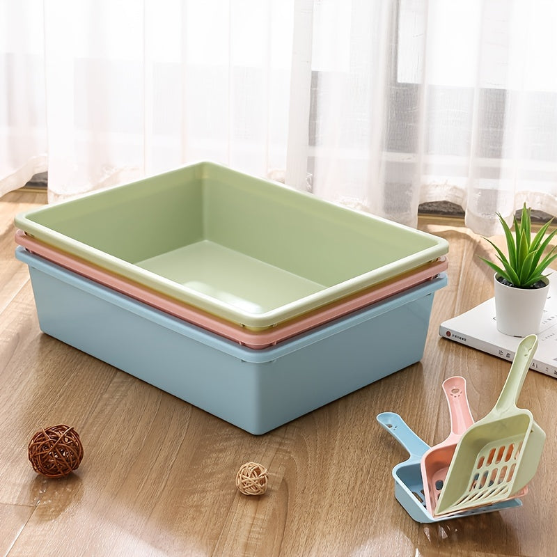 Open Type Cat Litter Basin for Easy Cleaning