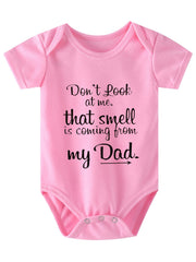 Girls Letter Print Short Sleeve Onesie - Pregnancy Announcement