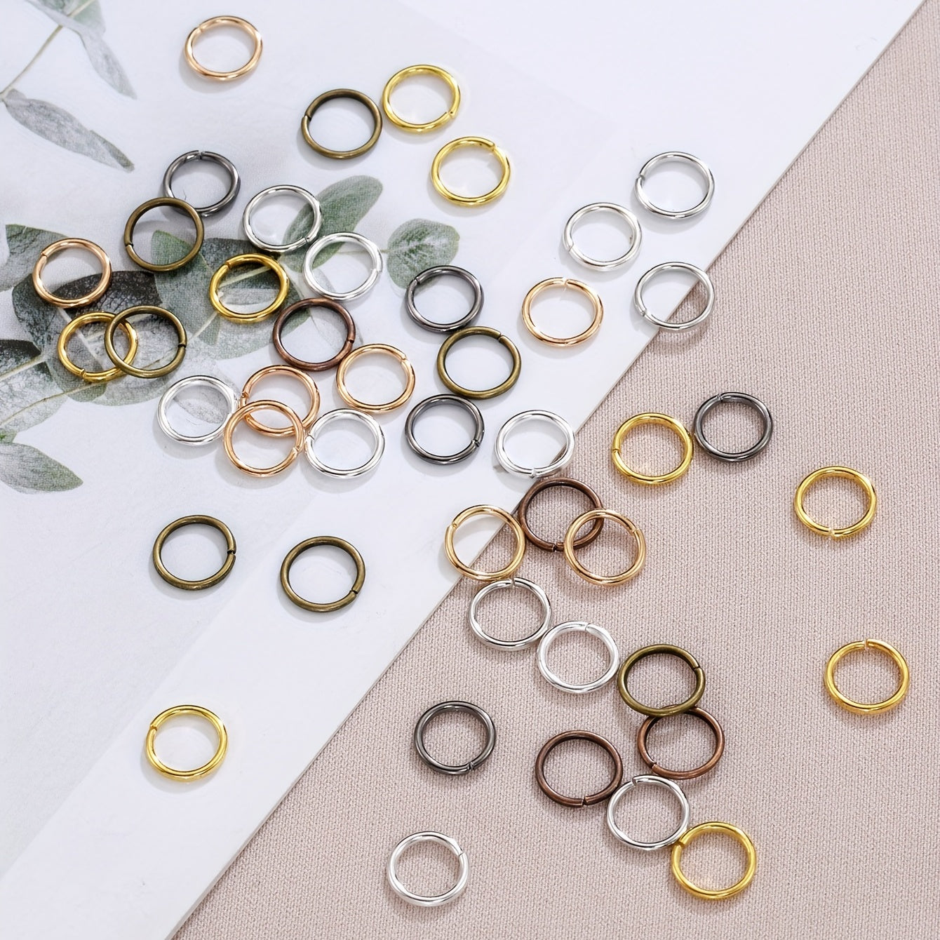 200 Mixed Jump Rings Various Colors Metal Connection Rings Jewelry Chain