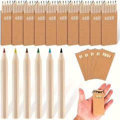 60pcs Boxed Mini Colored Pencils - 6 Different Colors