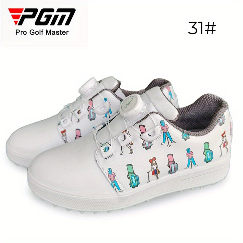 Waterproof Kids Golf Shoes with Anti Slip Shoelaces XZ241