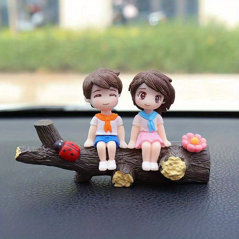 Tree Branch Couple Car Decoration Creative Car Accessories Women