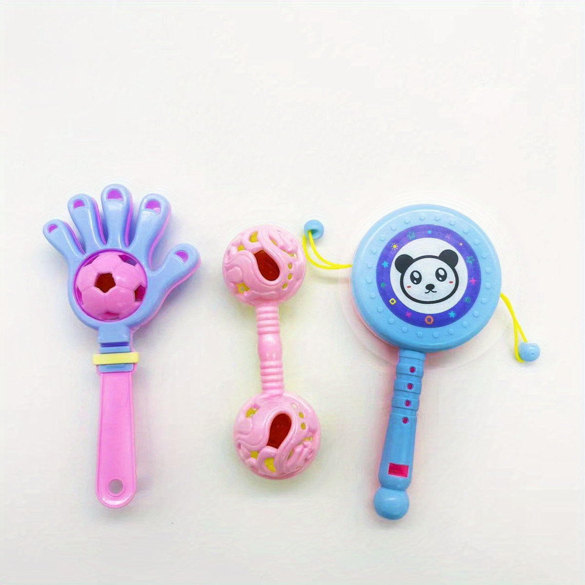 3pcs Baby Rattles Toys Double Head Clapping Rattle Instruments