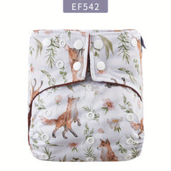 Waterproof Reusable Baby Cloth Diaper - Adjustable Fit & Colorful Prints