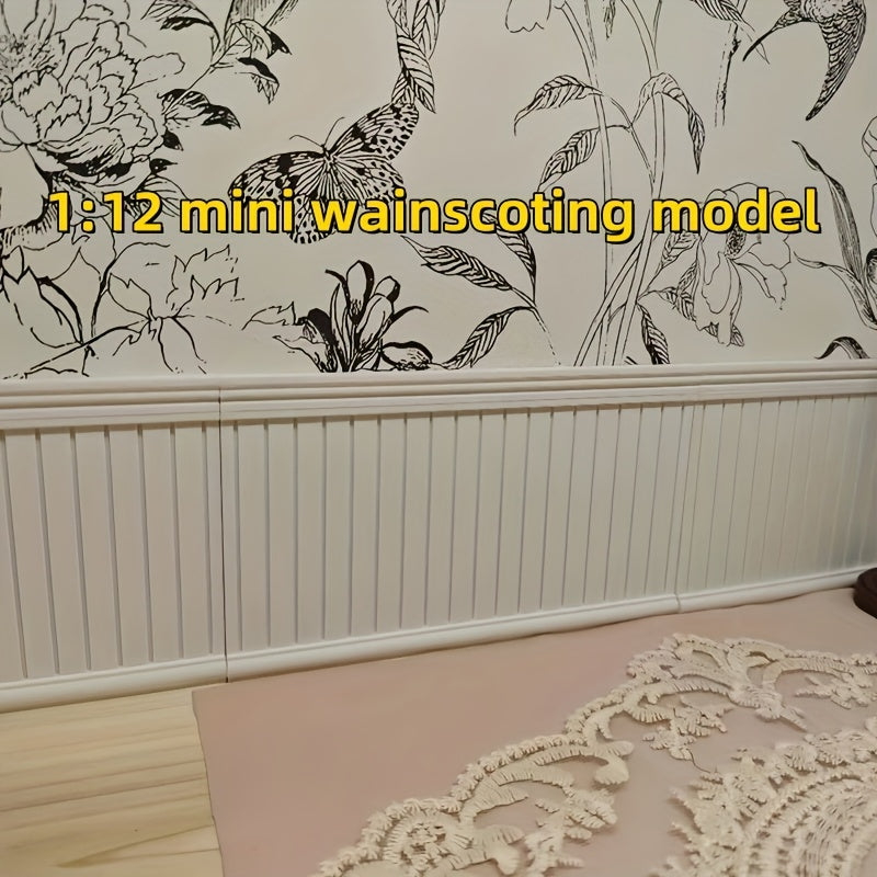 1:12 Scale Mini Wall Paneling Model 3D Stereo Wall Decal for Dollhouse