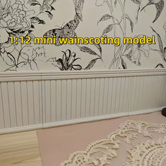 1:12 Scale Mini Wall Paneling Model 3D Stereo Wall Decal for Dollhouse