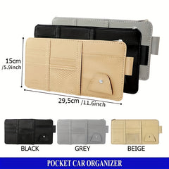 Multifunctional Sun Visor Ticket and Card Holder Organizer