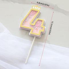 Sequin Crown Digital Number 0-9 Plug In